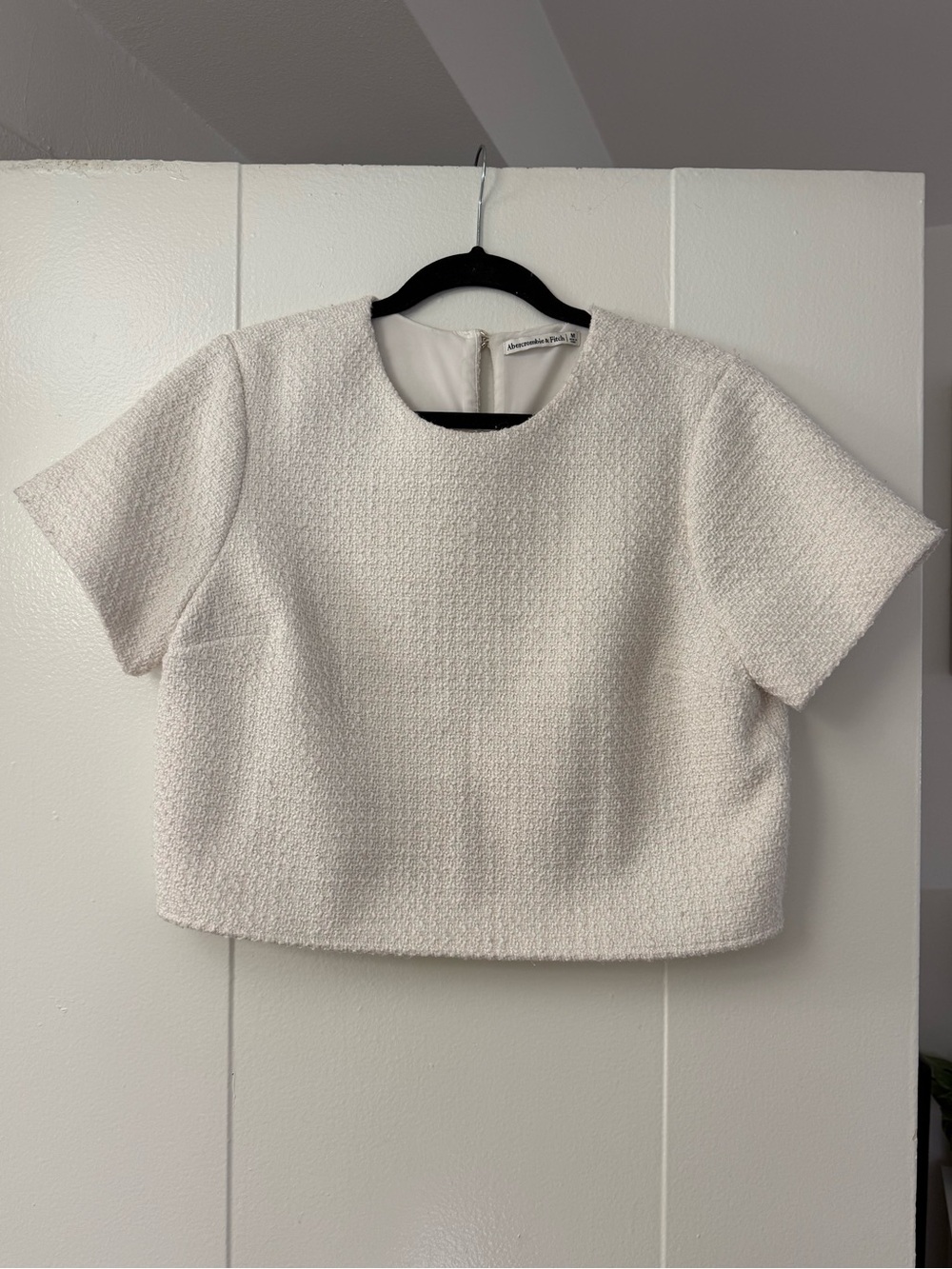 Abercrombie & Fitch Cream Tweed Top